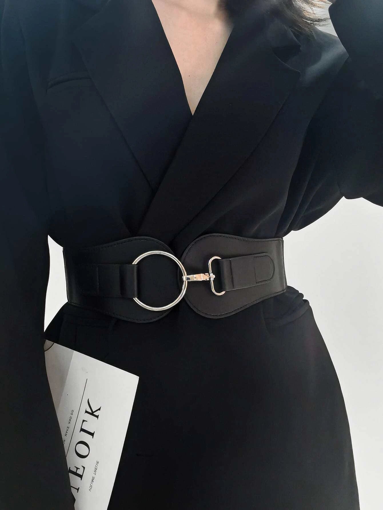 New Arrival Simple Fashion Belt With Elastic Band For Women's Suit/dress shein