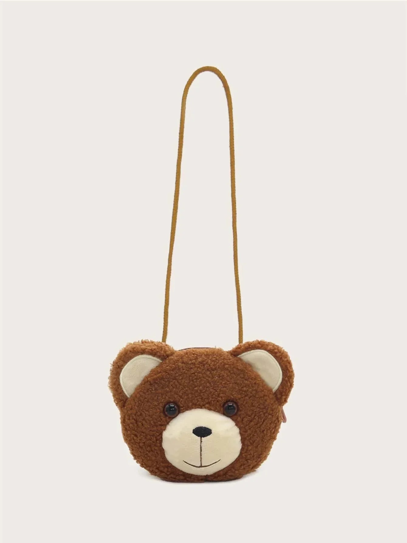 Cartoon Bear Design Novelty Bag With Zipper For Daily Use shein