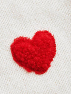 ROMWE Kawaii Heart Pattern Crop Cardigan shein