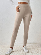 Essnce Solid High Waist Leggings shein