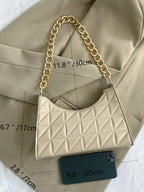 Quilted Detail Chain Bag shein