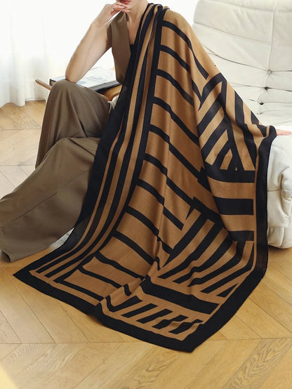 1pc Striped Pattern Scarf Classic Stylish Elegant