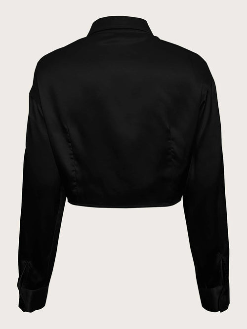 Essnce Drop Shoulder Bandana Hem Shirt shein