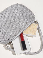 Mini Evening Bag With Crystal Decor, Ladies Party Elegant Clutch Purse Handbag For Cosmetic & Daily Use shein