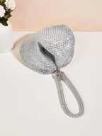 Mini Evening Bag With Crystal Decor, Ladies Party Elegant Clutch Purse Handbag For Cosmetic & Daily Use shein