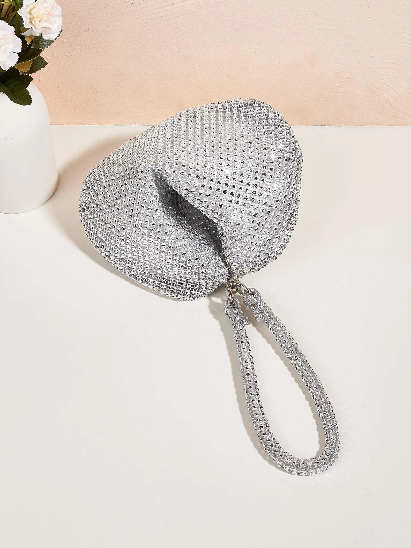 Mini Evening Bag With Crystal Decor, Ladies Party Elegant Clutch Purse Handbag For Cosmetic & Daily Use shein