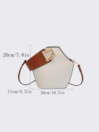 High Sense Bag Color Matching Handbag Cross-Body Bucket Bag shein