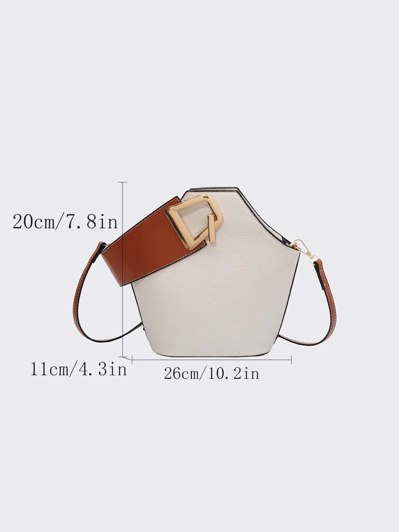 High Sense Bag Color Matching Handbag Cross-Body Bucket Bag shein