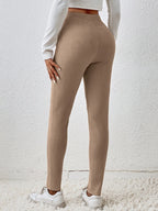 Essnce Solid High Waist Leggings shein