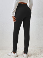 Essnce Solid High Waist Leggings shein