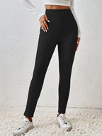 Essnce Solid High Waist Leggings shein