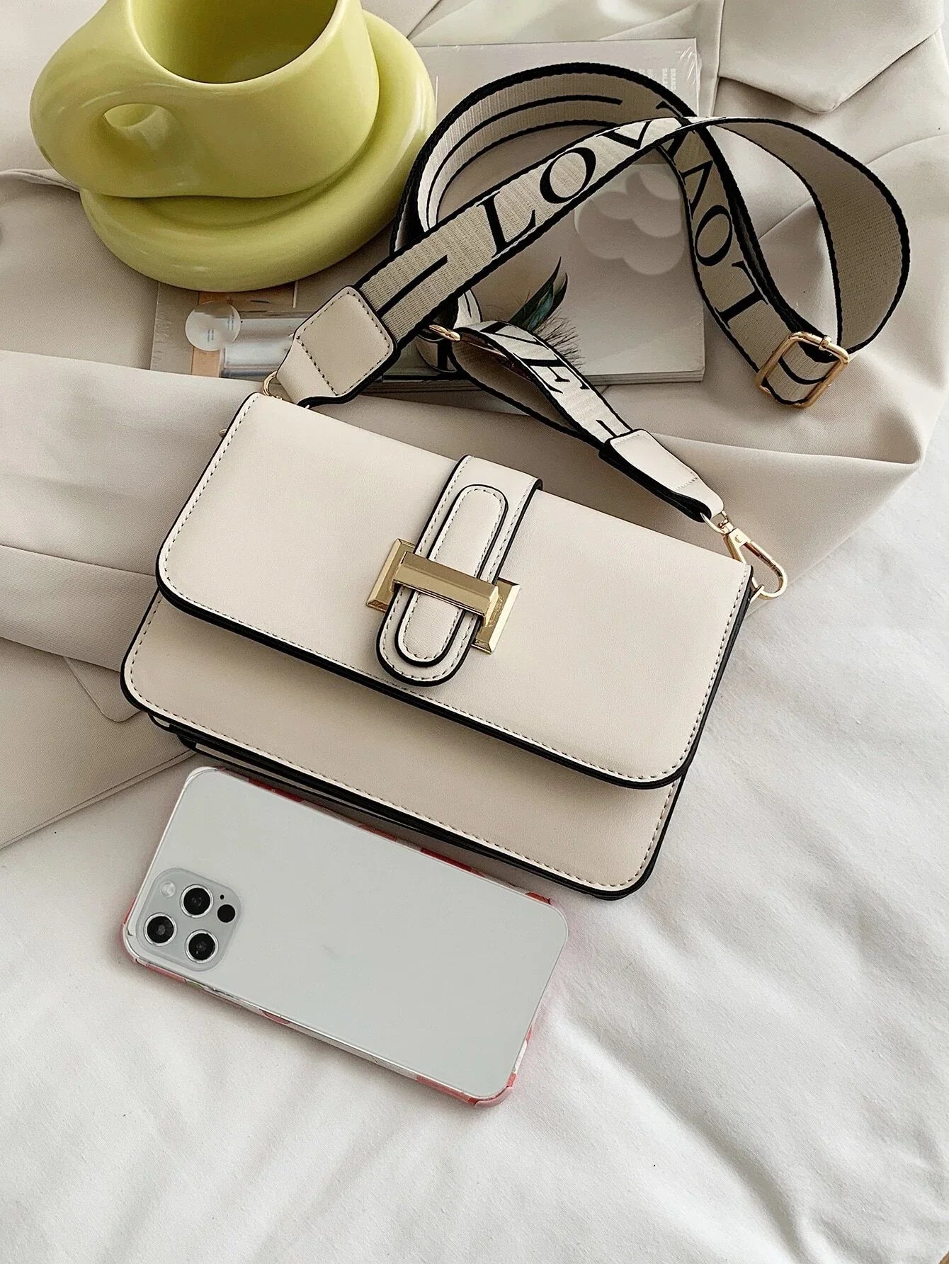 Lightweight,Business Casual Mini Flap Crossbody Bag shein