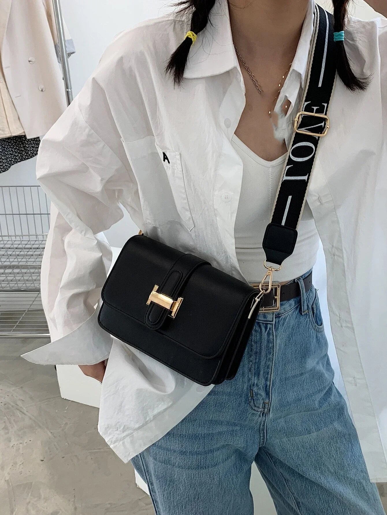Lightweight,Business Casual Mini Flap Crossbody Bag shein