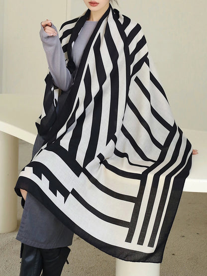1pc Striped Pattern Scarf Classic Stylish Elegant