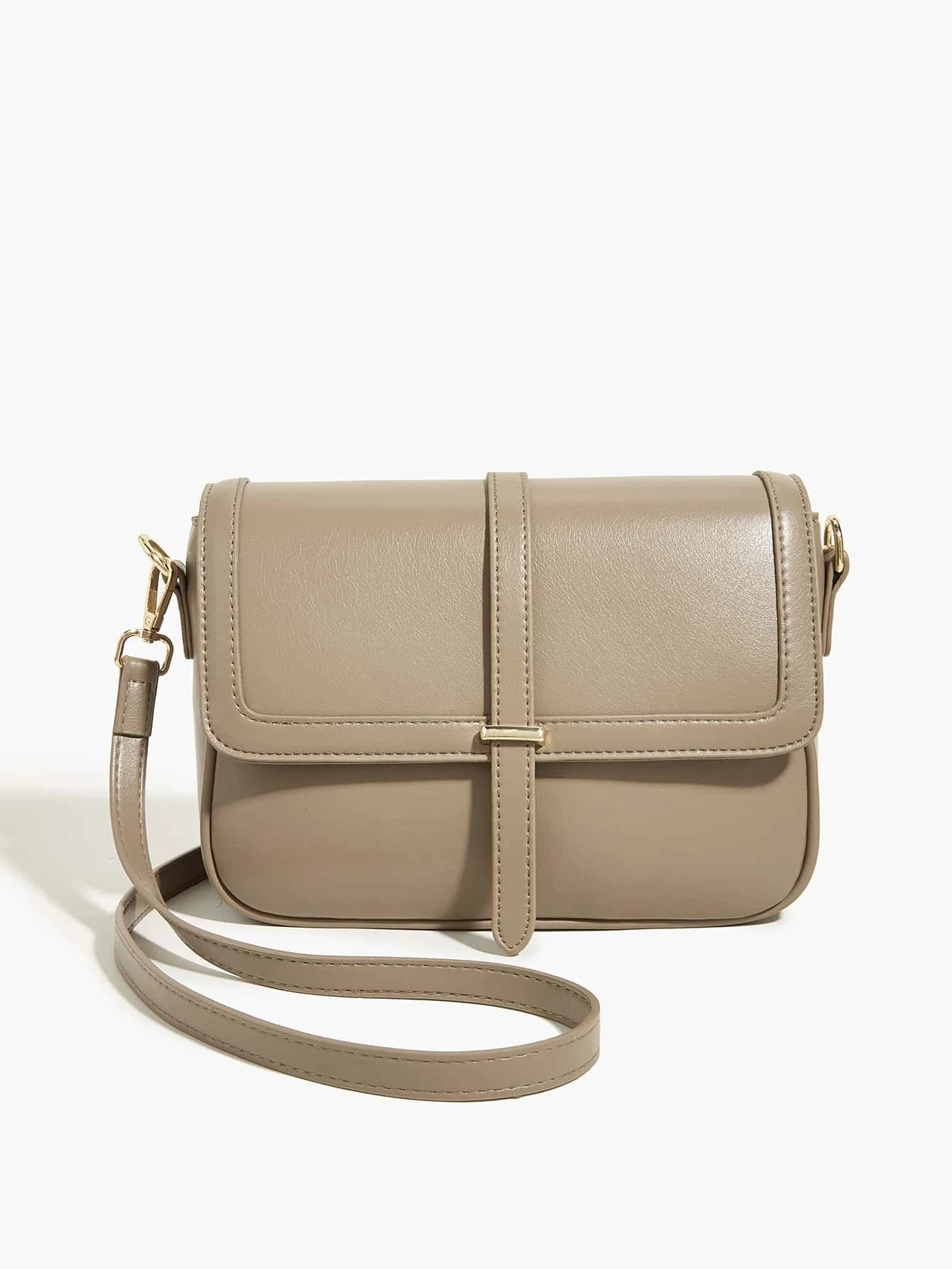 Lightweight,Business Casual Vintage Design Flap Square Bag shein