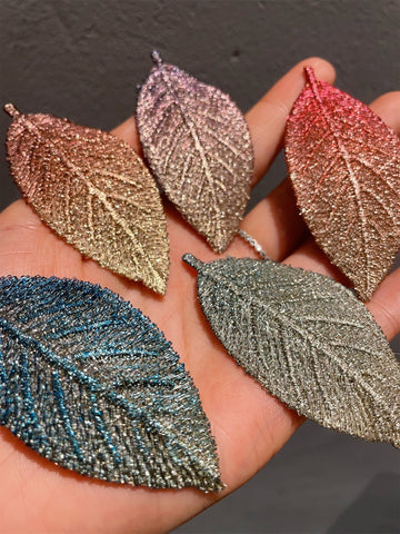 5pcs Leaf Decor Alligator Hair Clip Boho shein