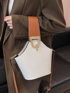 High Sense Bag Color Matching Handbag Cross-Body Bucket Bag shein