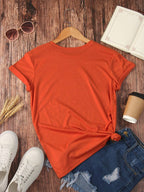 INAWLY Heart Print Tee Graphic Tees shein