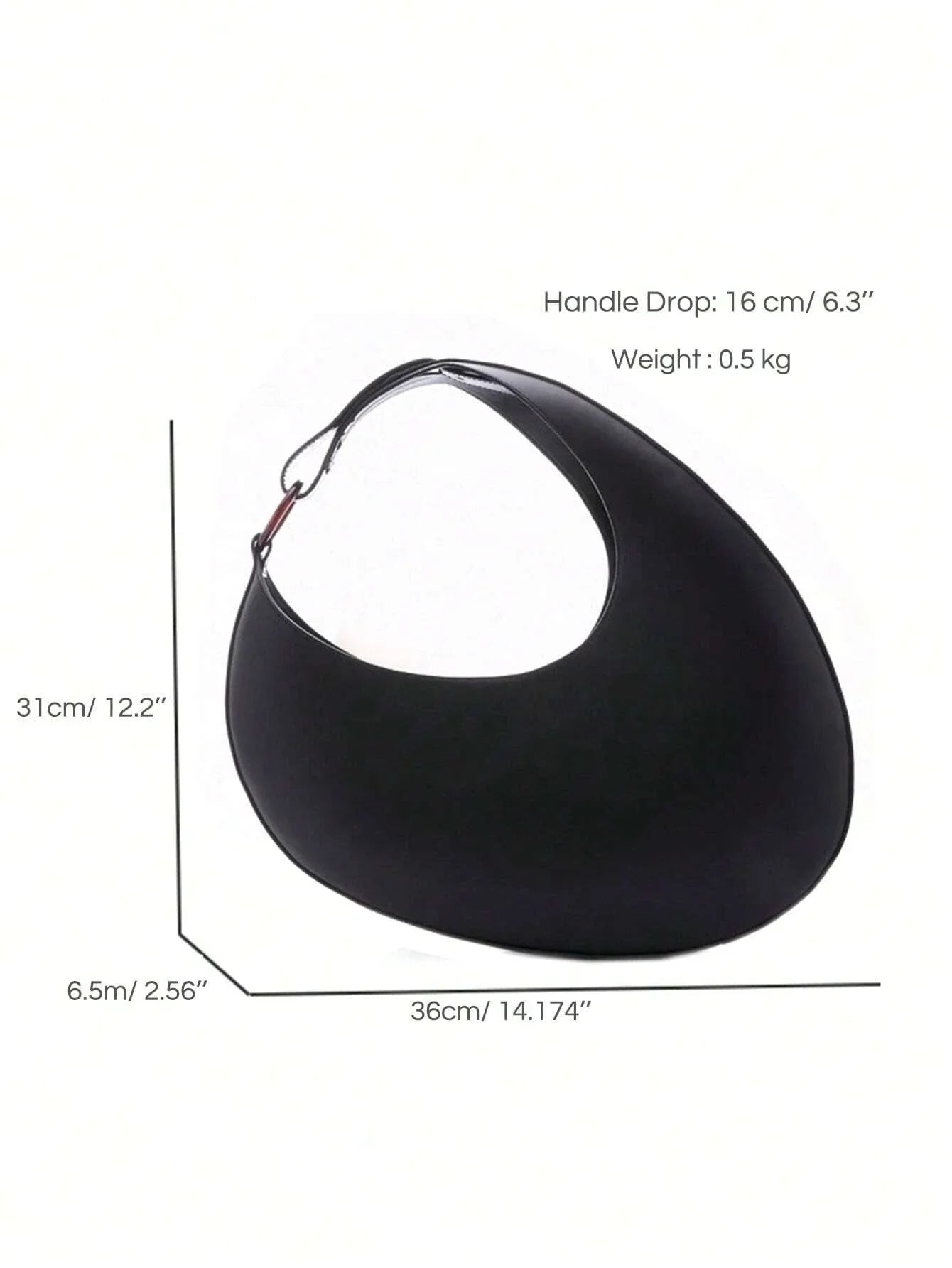 STEPHIECATHY CEZIRA Fashionable, Minimalist, Vintage, Retro, Bohemian Resin Ring Shoulder Strap Hobo Handbag shein