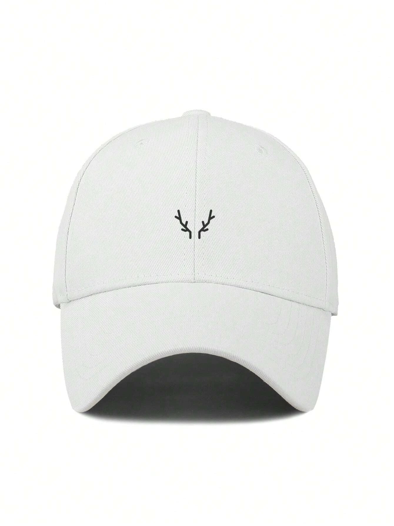 1pc Stylish Classic Men Antler Pattern Adjustable Casual Baseball Cap shein