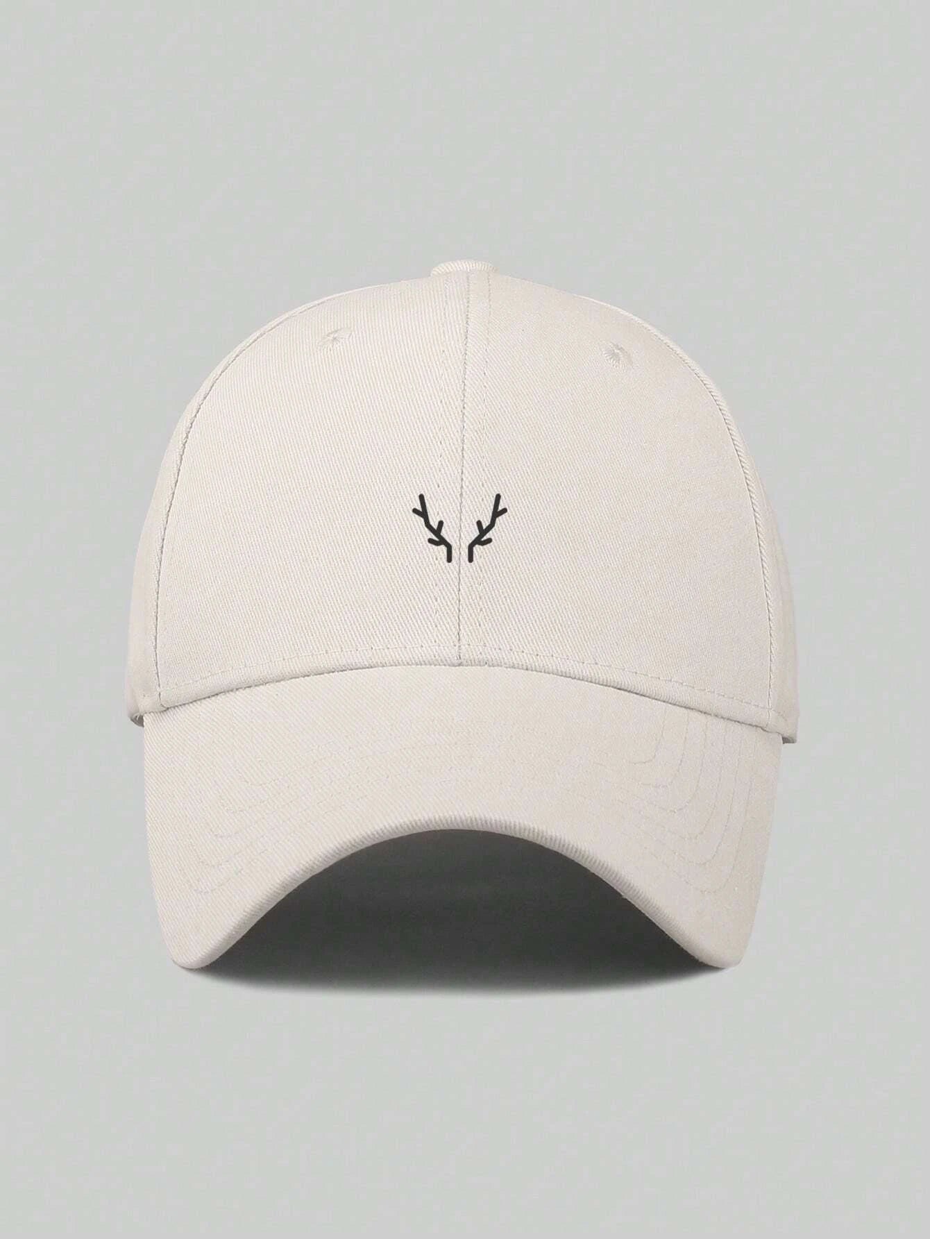 1pc Stylish Classic Men Antler Pattern Adjustable Casual Baseball Cap shein