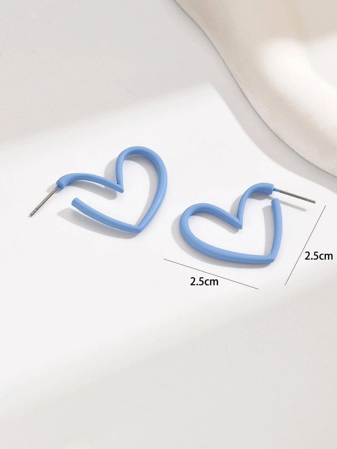 Heart Design Cuff Hoop Earrings shein