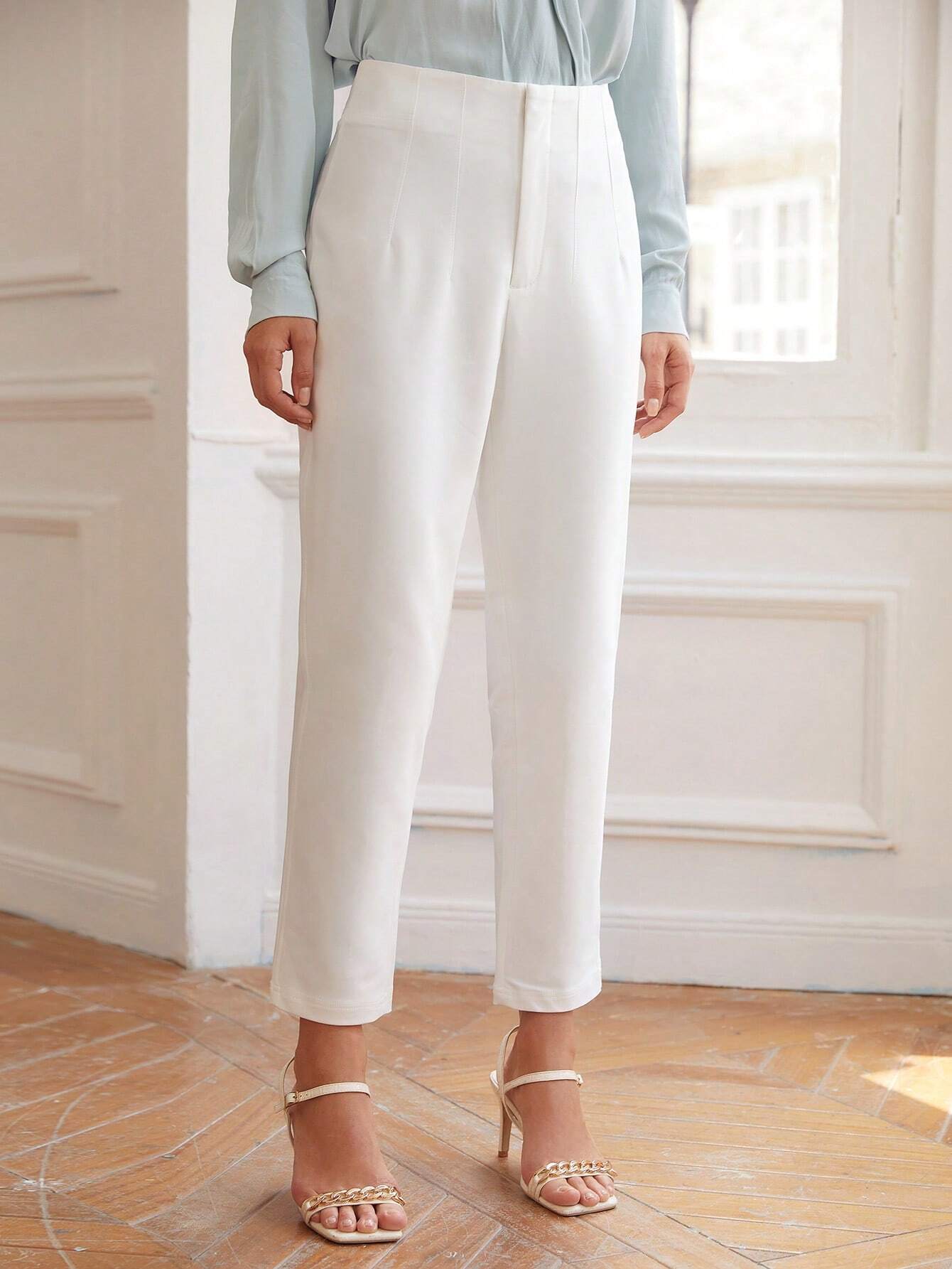 MOTF PREMIUM TAPERED CROPPED PANTS shein