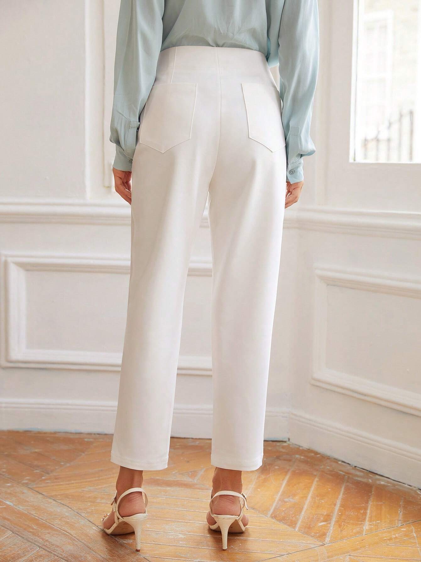 MOTF PREMIUM TAPERED CROPPED PANTS shein