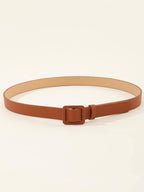 1pc Women Square Buckle Casual Belt For Daily Life shein