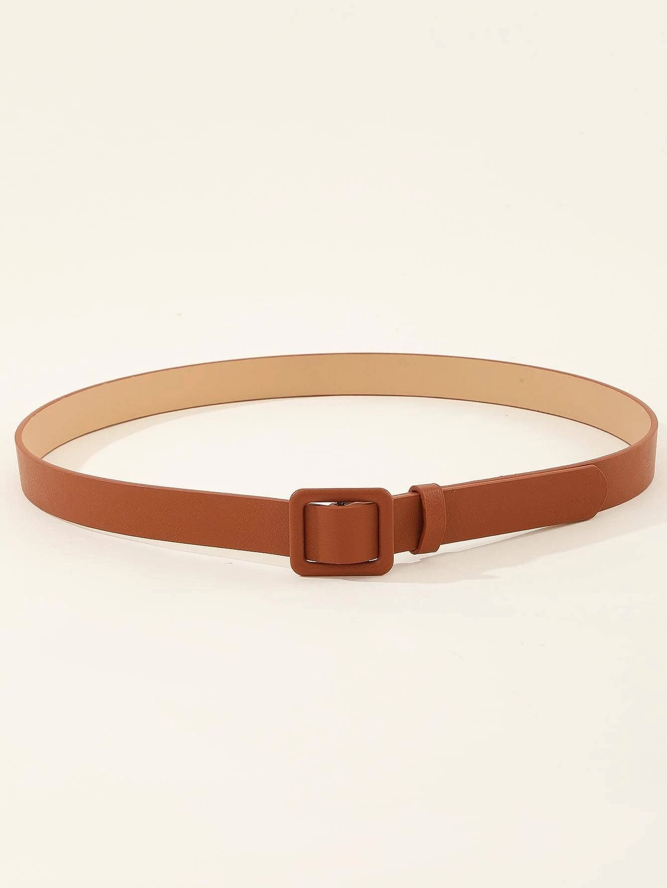 1pc Women Square Buckle Casual Belt For Daily Life shein