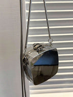 Mini Metallic Chain Box Bag, Funky, Punk & Bag For Street Wear shein