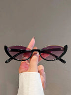 Cat Eye Fashion Glasses For Summer Sunprotection shein
