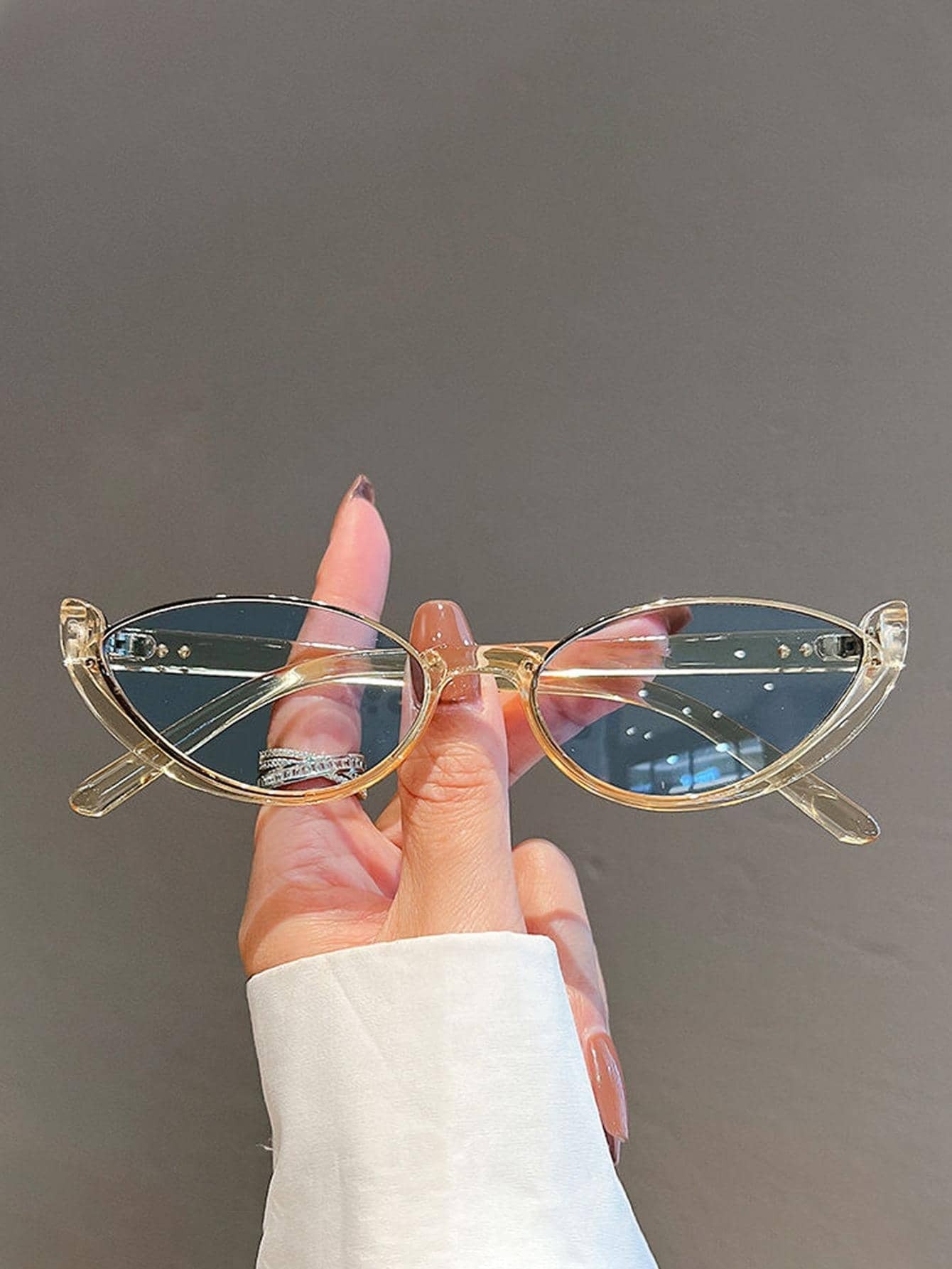 Cat Eye Fashion Glasses For Summer Sunprotection shein