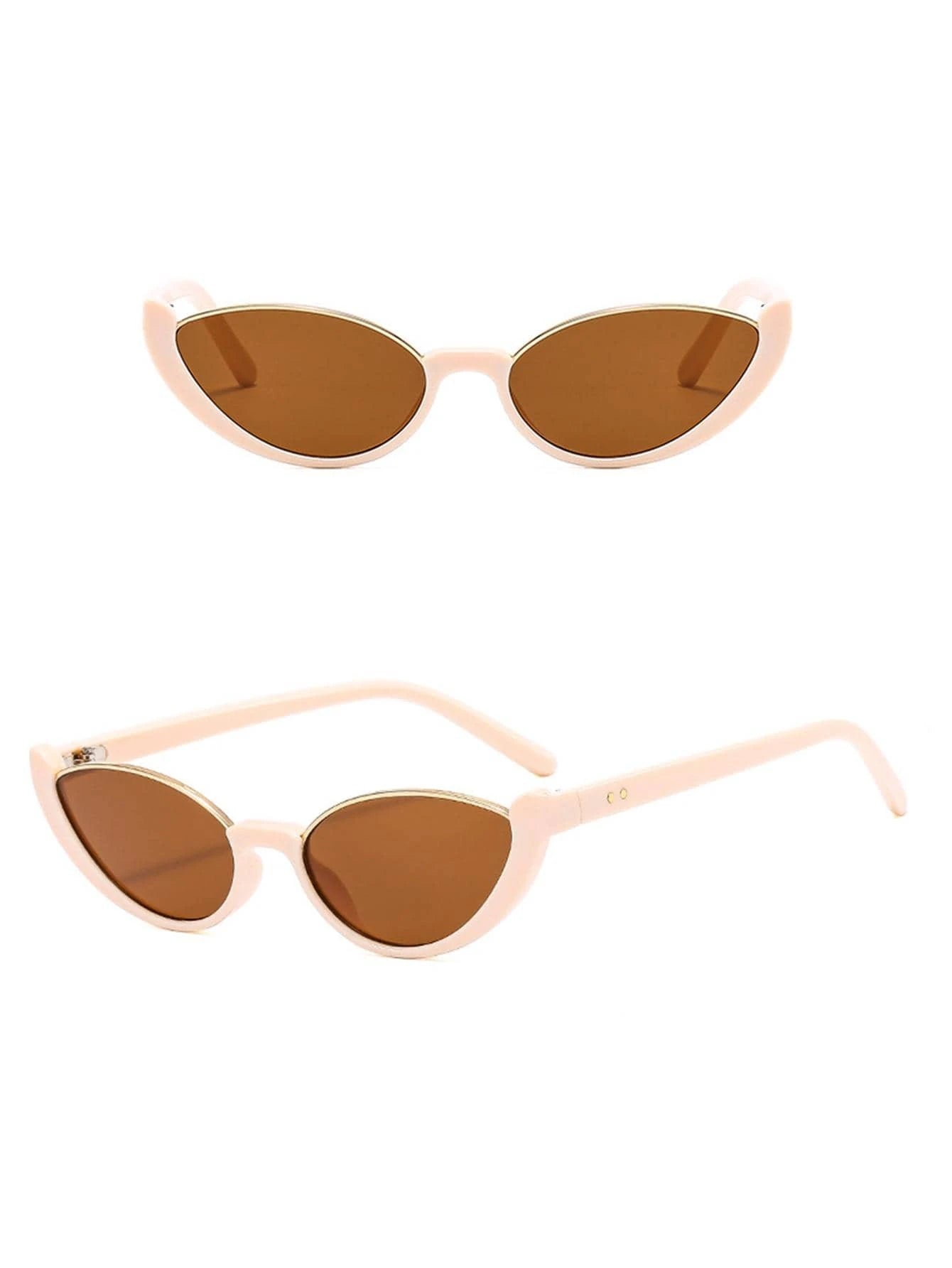 Cat Eye Fashion Glasses For Summer Sunprotection shein