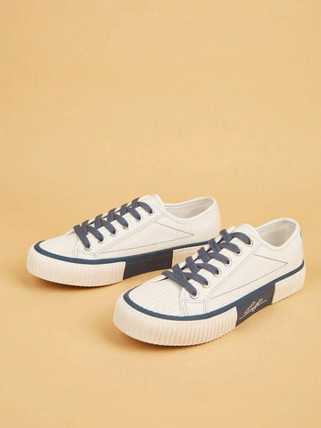 Women Low Top Wide Fit Canvas Sneakers shein