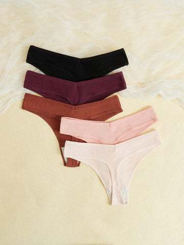 4pack Rib Panty Set shein