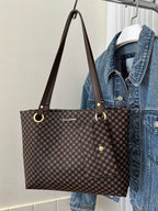 Geometric Pattern Shoulder Tote Bag With Coin Purse shein