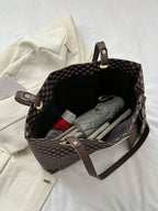 Geometric Pattern Shoulder Tote Bag With Coin Purse shein