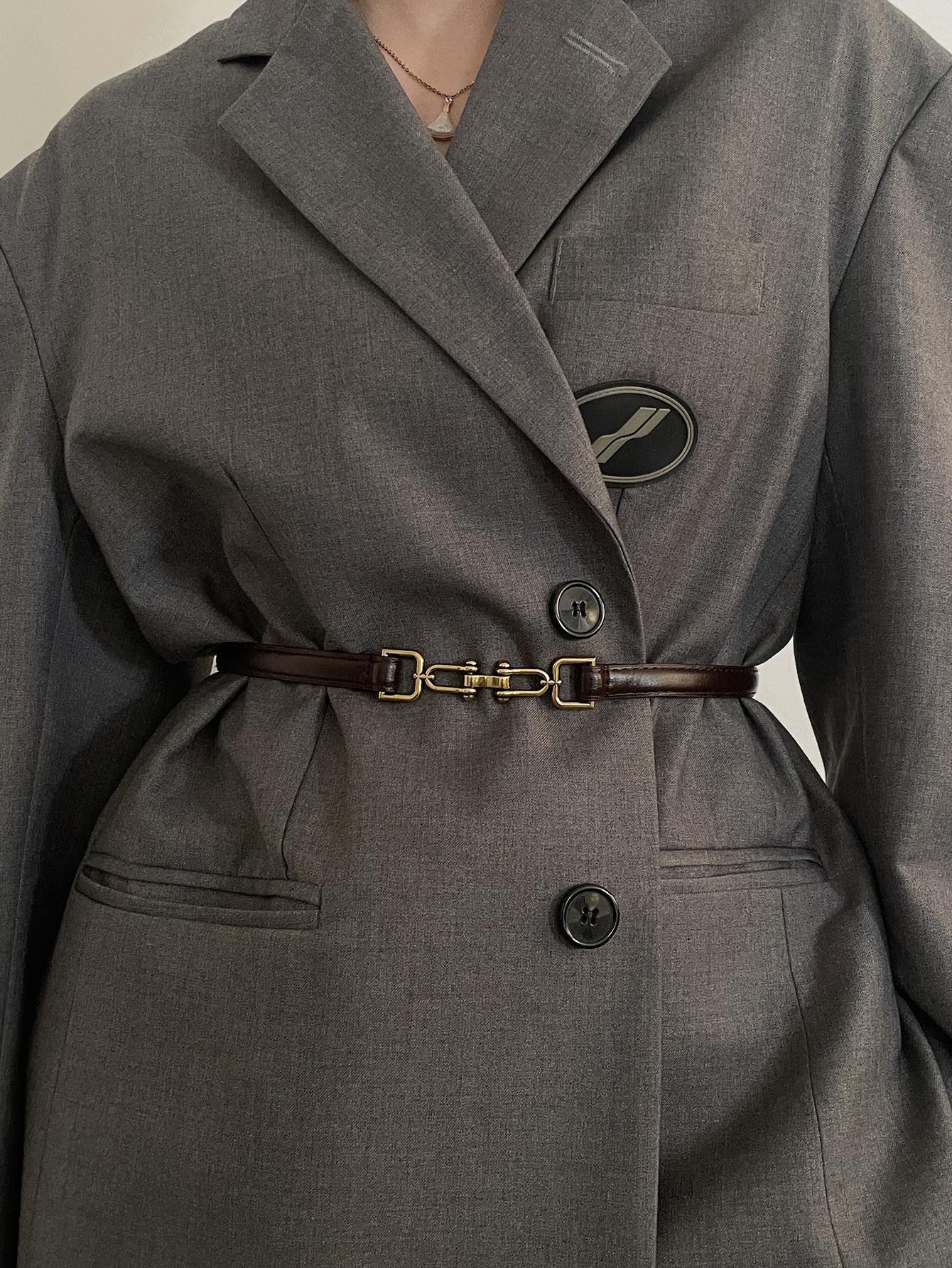 1pc Women Symmetrical Buckle Fashion Belt