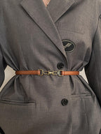1pc Women Symmetrical Buckle Fashion Belt shein