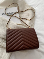 Mini Flap Square Bag Quilted Pattern Minimalist Green shein