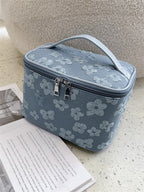 Floral Pattern Makeup Bag Top Handle Zip Around shein