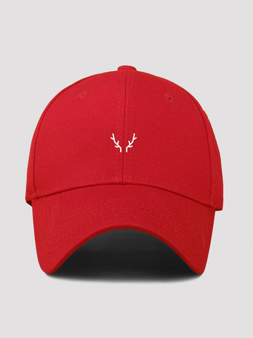 1pc Stylish Classic Men Antler Pattern Adjustable Casual Baseball Cap shein