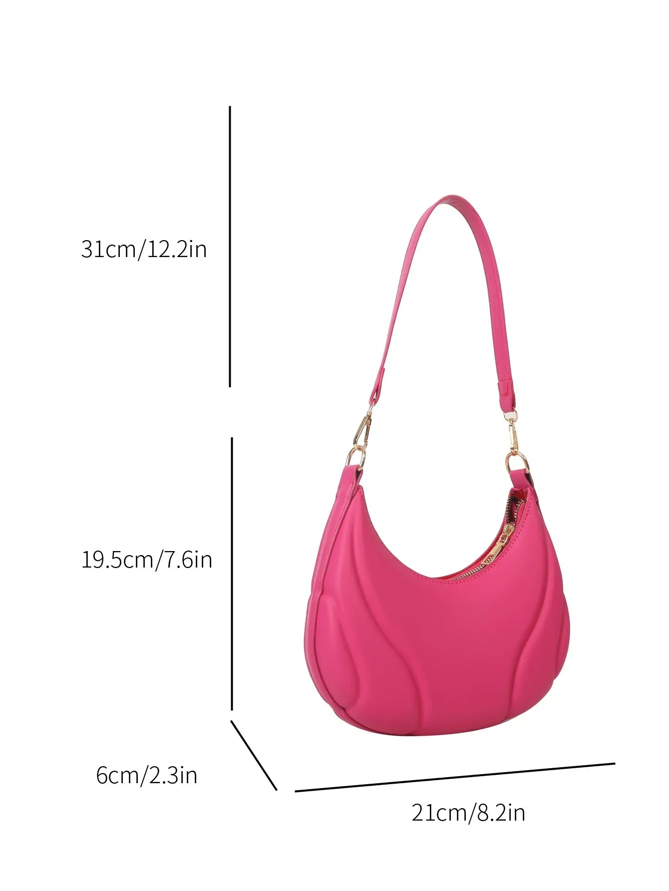Fashionable Solid Color Versatile Shoulder Bag For Women shein