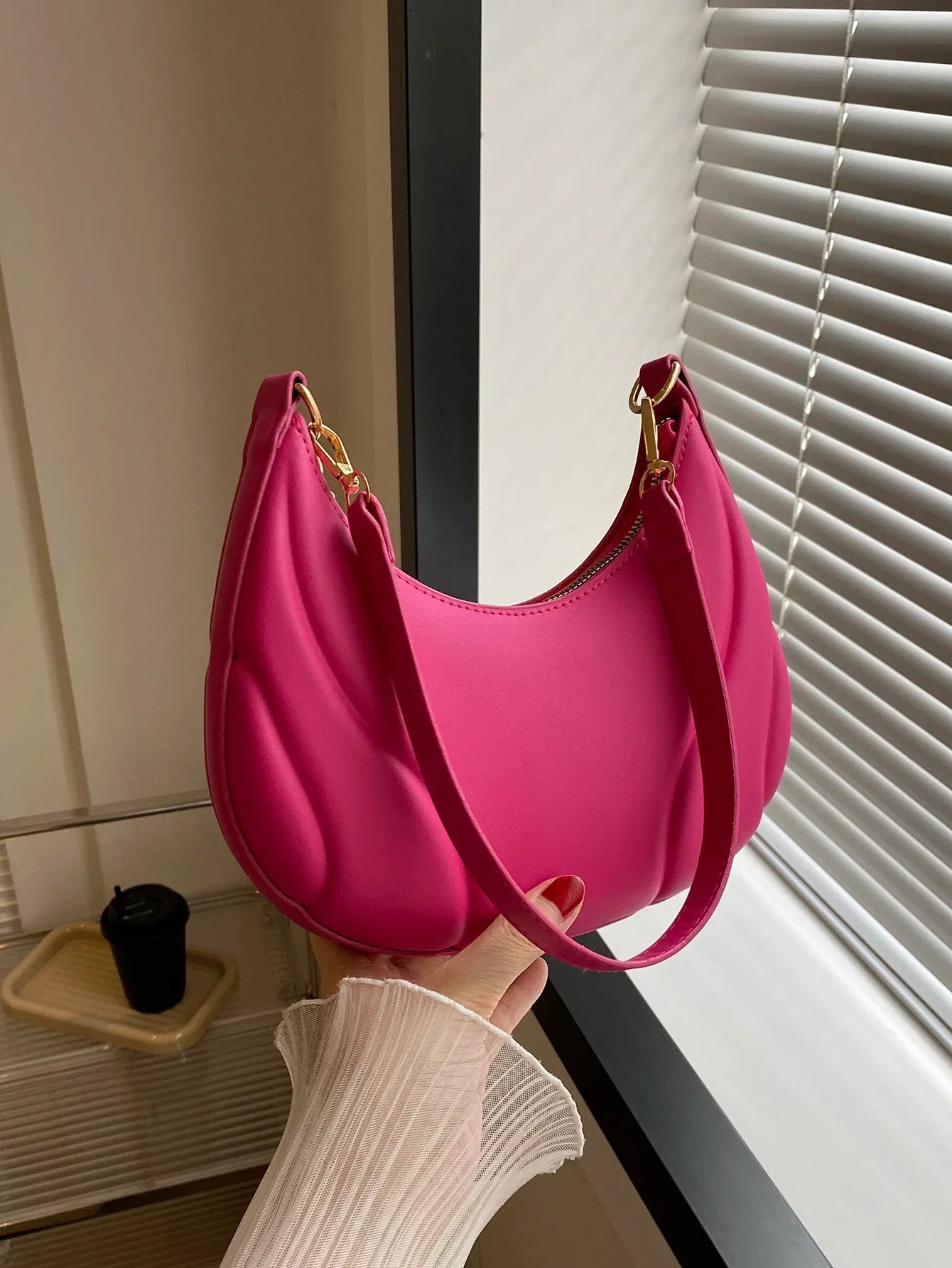 Fashionable Solid Color Versatile Shoulder Bag For Women shein
