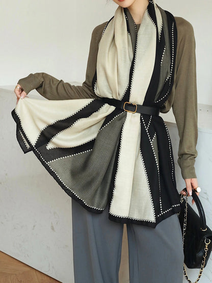 1pc Striped Pattern Scarf Classic Stylish Elegant