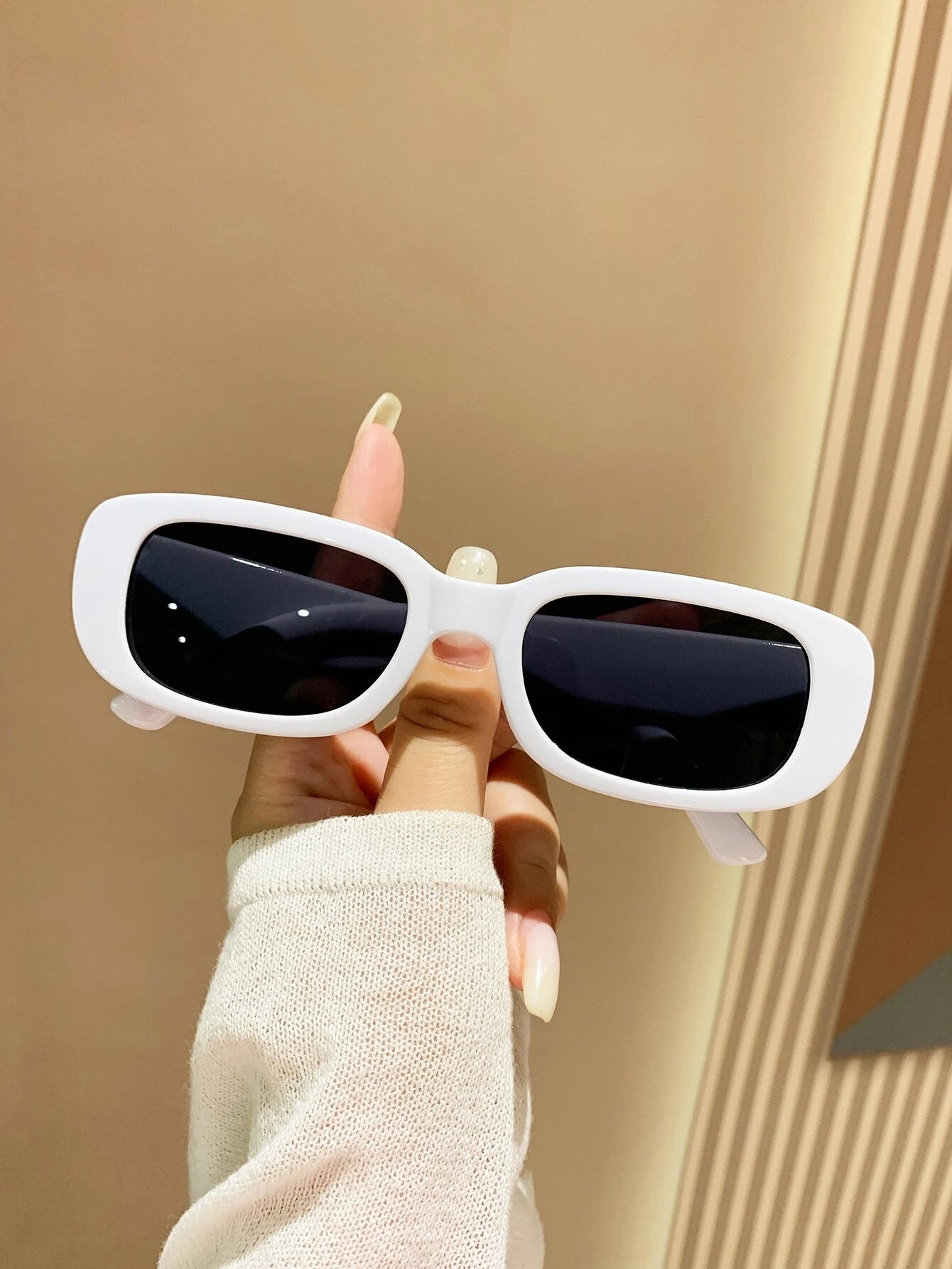 1pc Women Solid Oval Frame Fashion Glasses shein