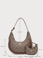 ANESSAMAY&DKMG 2pcs/Set Silk Printed Letter Pattern Combination Bag Strap Adjustable shein