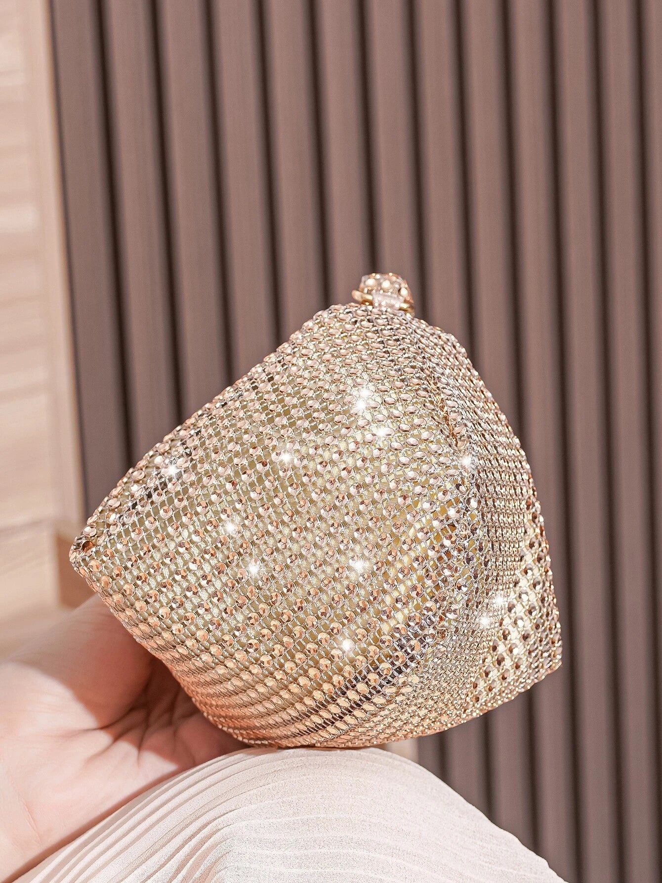 Mini Evening Bag With Crystal Decor, Ladies Party Elegant Clutch Purse Handbag For Cosmetic & Daily Use shein