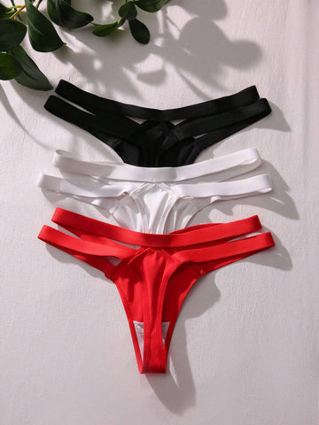 3pack Cut Out Panty Set shein